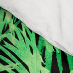 Dark palm tree leaves Comforter Gallery Image 4