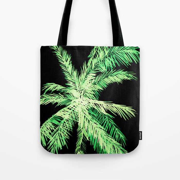 Dark palm tree leaves Tote Bag Gallery Image 1