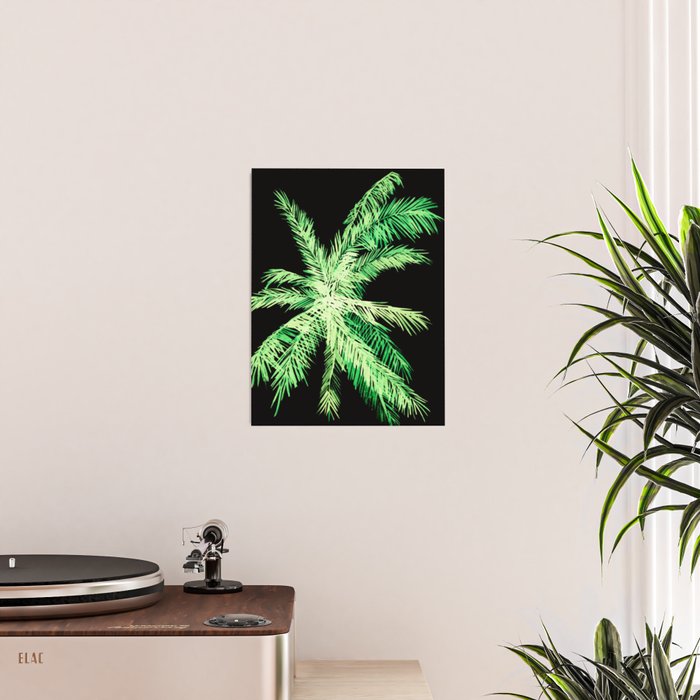 Dark palm tree leaves Poster Gallery Image 2