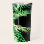 Dark palm tree leaves Travel Mug Gallery Image 2