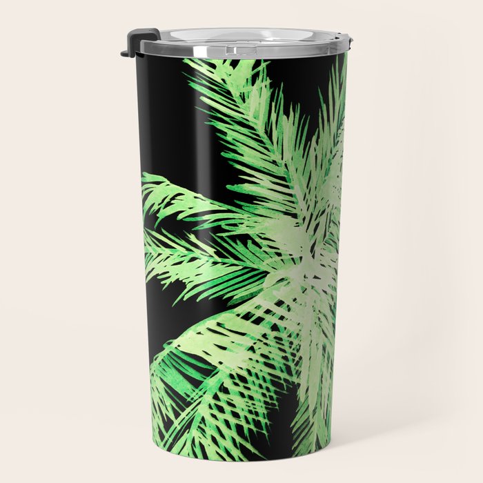 Dark palm tree leaves Travel Mug Gallery Image 3