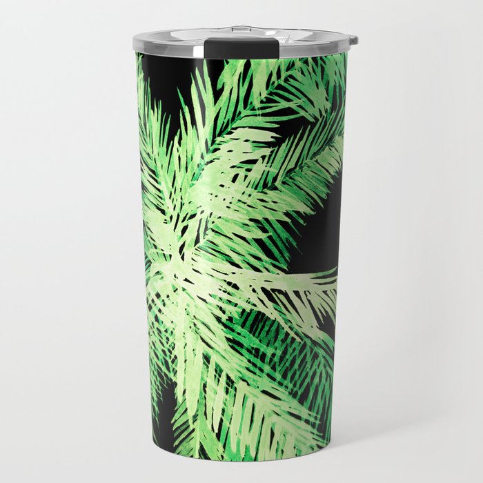 Dark palm tree leaves Travel Mug Gallery Image 1