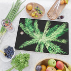 Dark palm tree leaves Cutting Board Gallery Image 2