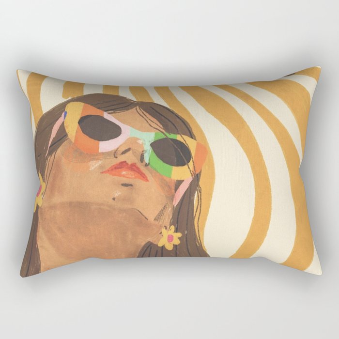 Sun woman Rectangular Pillow Gallery Image 1