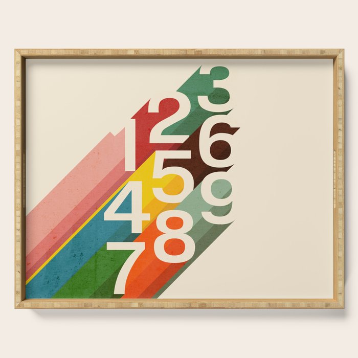 Retro Numbers Serving Tray Gallery Image 1