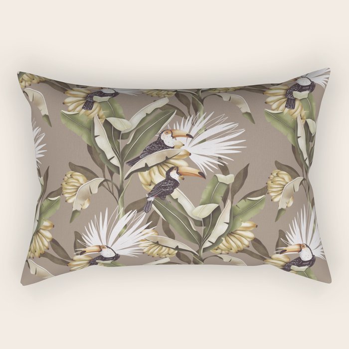 Tropical Toucan Oasis B Rectangular Pillow Gallery Image 1