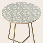 Trailing Block Print Floral - Washed Teal Side Table Gallery Image 2