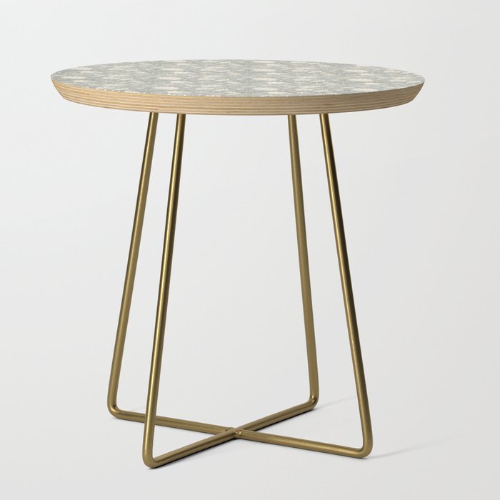 Trailing Block Print Floral - Washed Teal Side Table Gallery Image 1