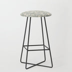 Trailing Block Print Floral - Washed Teal Stool Gallery Image 1