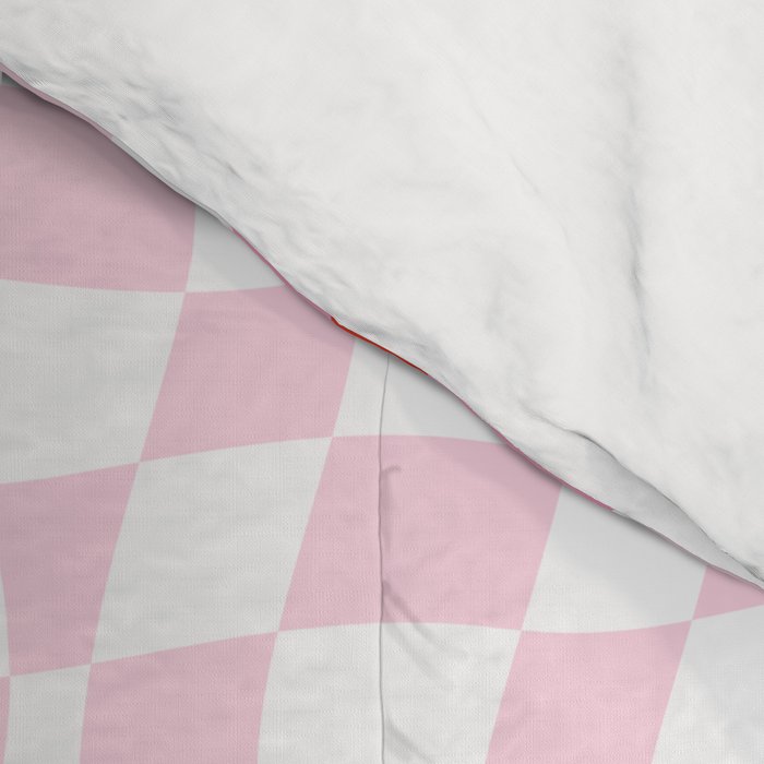 Romantic heart eye face checkered pattern Comforter Gallery Image 4