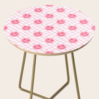Romantic heart eye face checkered pattern Side Table Gallery Image 2