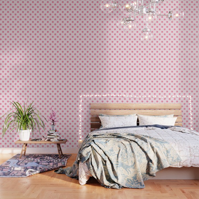 Romantic heart eye face checkered pattern Wallpaper Gallery Image 3