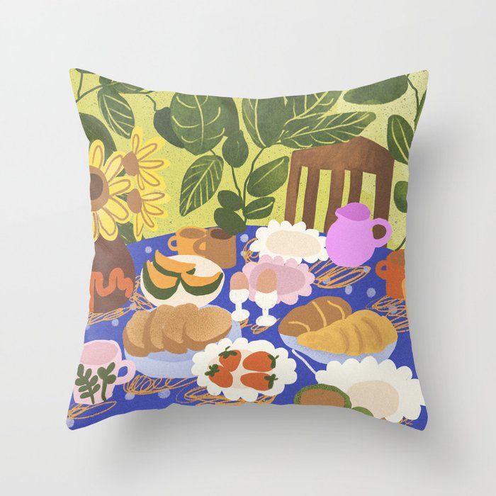 Summer Afternoon Tea Throw Pillow Gallery Image 6