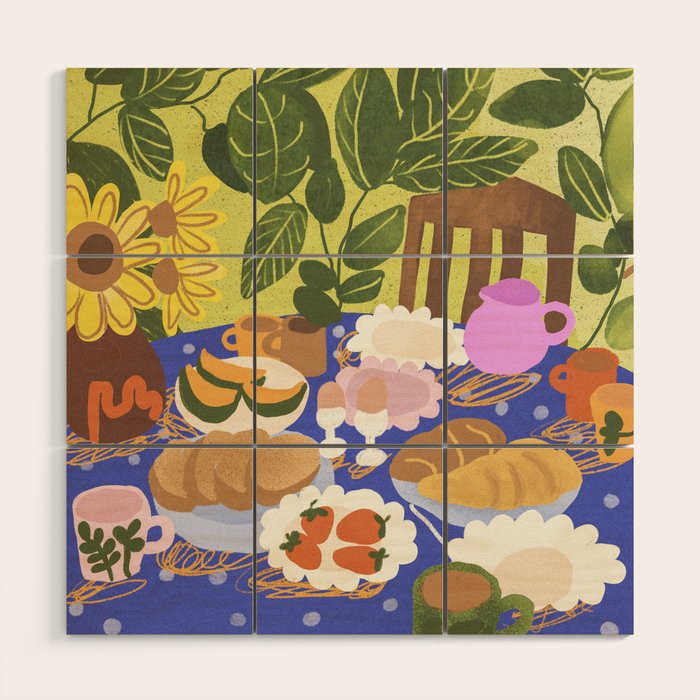 Summer Afternoon Tea Wood Wall Art Gallery Image 1