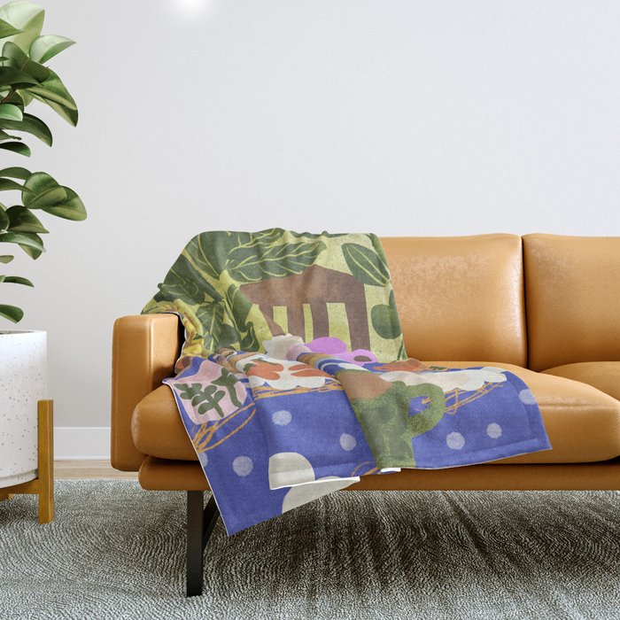 Summer Afternoon Tea Throw Blanket Gallery Image 1