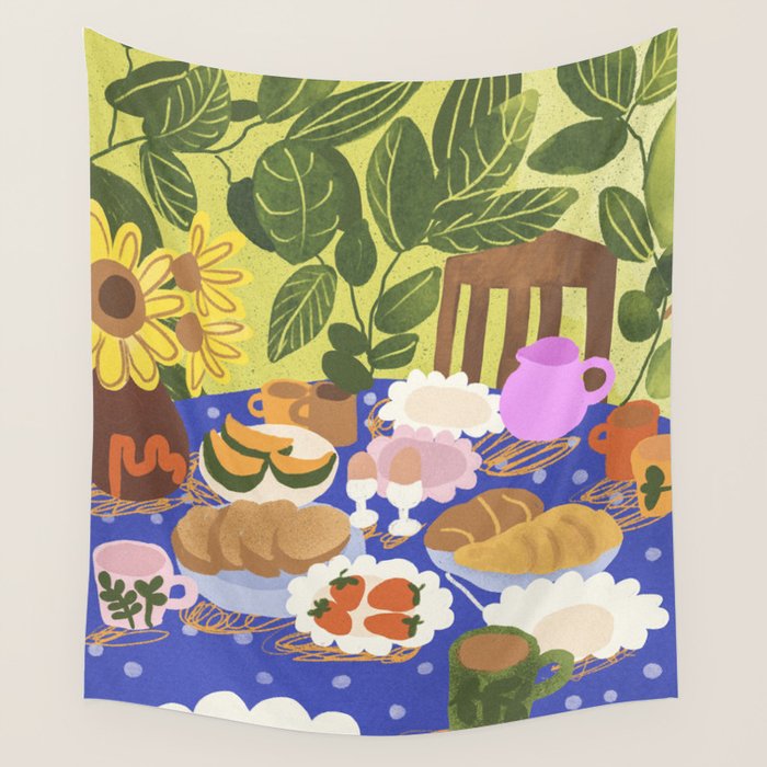 Summer Afternoon Tea Wall Tapestry Gallery Image 1
