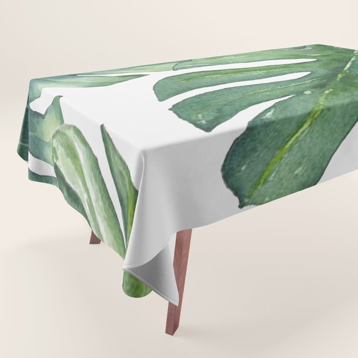 Monstera Leaves Tablecloth Gallery Image 1
