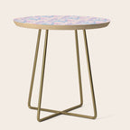 Coastal Oysters on the Beach in Pastel Pink & Blue Side Table Gallery Image 1