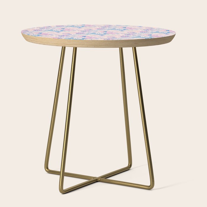 Coastal Oysters on the Beach in Pastel Pink & Blue Side Table Gallery Image 1