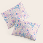 Coastal Oysters on the Beach in Pastel Pink & Blue Pillow Sham Gallery Image 3