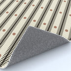 Stripes With Lines and Dots pattern black and white Rug Gallery Image 4
