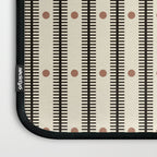 Stripes With Lines and Dots pattern black and white Laptop Sleeve Gallery Image 3