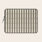 Stripes With Lines and Dots pattern black and white Laptop Sleeve Gallery Image 1