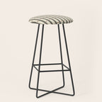 Stripes With Lines and Dots pattern black and white Stool Gallery Image 1