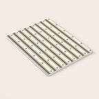 Stripes With Lines and Dots pattern black and white Notebook Gallery Image 3