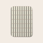 Stripes With Lines and Dots pattern black and white Bath Mat Gallery Image 1