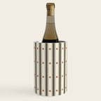 Stripes With Lines and Dots pattern black and white Wine Chiller Gallery Image 3