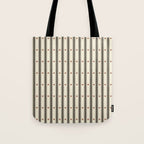 Stripes With Lines and Dots pattern black and white Tote Bag Gallery Image 1