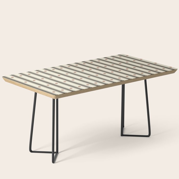 Stripes With Lines and Dots pattern black and white Coffee Table Gallery Image 1