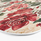 Vintage Christmas Floral Bath Mat Gallery Image 3