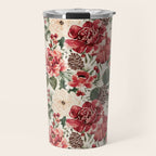 Vintage Christmas Floral Travel Mug Gallery Image 1