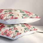 Vintage Christmas Floral Pillow Sham Gallery Image 3