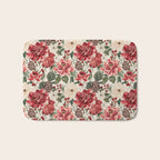 Vintage Christmas Floral Bath Mat Gallery Image 1