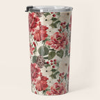 Vintage Christmas Floral Travel Mug Gallery Image 3