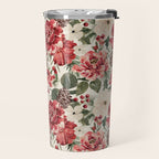 Vintage Christmas Floral Travel Mug Gallery Image 2