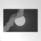 Abstraction_SUNRISE_SUNSET_BLACK_WHITE_MONO_POP_ART_0622A Welcome Mat Gallery Image 1