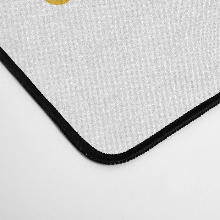 Contented Sun Cute Mustard Yellow Sunburst Desk Mat Gallery Image 4