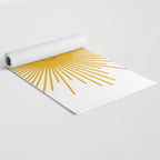 Contented Sun Cute Mustard Yellow Sunburst Yoga Mat Gallery Image 2