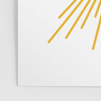 Contented Sun Cute Mustard Yellow Sunburst Poster Gallery Image 3