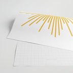 Contented Sun Cute Mustard Yellow Sunburst Wrapping Paper Gallery Image 2