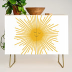 Contented Sun Cute Mustard Yellow Sunburst Credenza Gallery Image 1