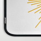 Contented Sun Cute Mustard Yellow Sunburst Laptop Sleeve Gallery Image 3