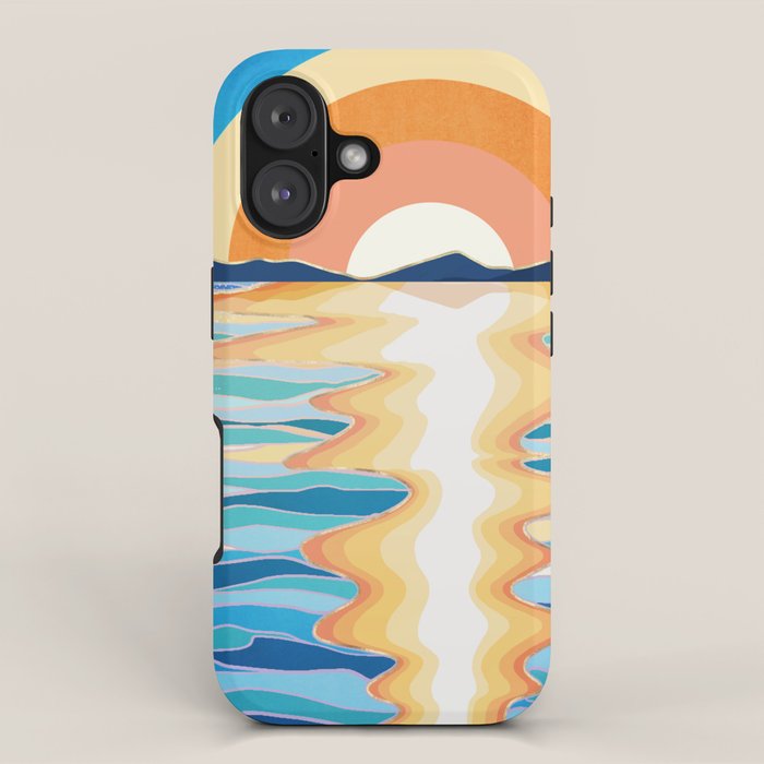 Retro Ocean Sun iPhone Case Gallery Image 1