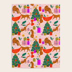 Modern abstract festive leopards in Christmas party Poster Gallery Image 4