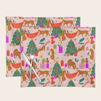 Modern abstract festive leopards in Christmas party Placemat Gallery Image 1