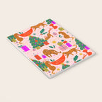 Modern abstract festive leopards in Christmas party Notebook Gallery Image 3